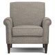 Copper Grove Herve Dove Grey Linen Arm Chair - Thumbnail 1