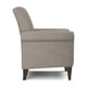 preview thumbnail 5 of 6, Copper Grove Herve Dove Grey Linen Arm Chair
