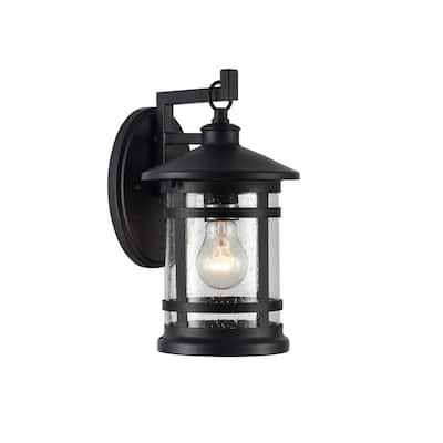 Abbington 1-light Textured Black Outdoor Wall Lantern