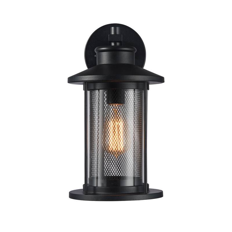 Crichton 1-light Textured Black Outdoor Wall Lantern