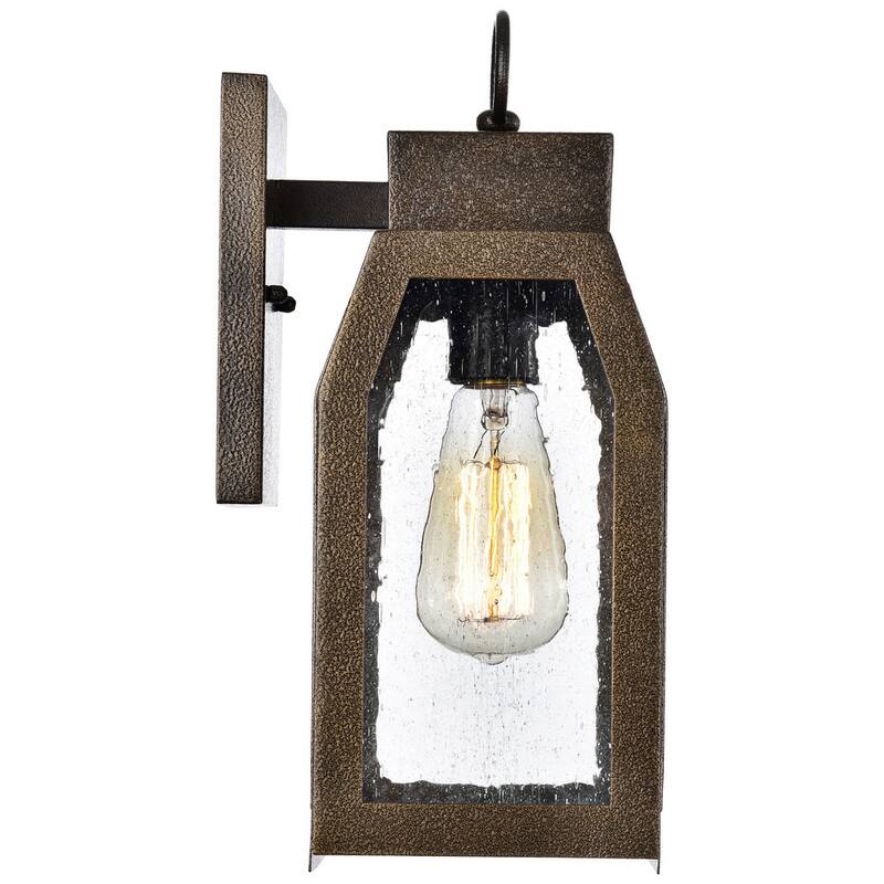 Milton 1-light Antique Gold Outdoor Wall Lantern