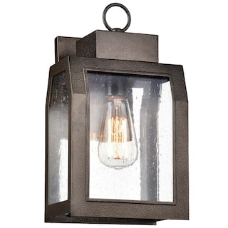 Milton 1-light Antique Gold Outdoor Wall Lantern