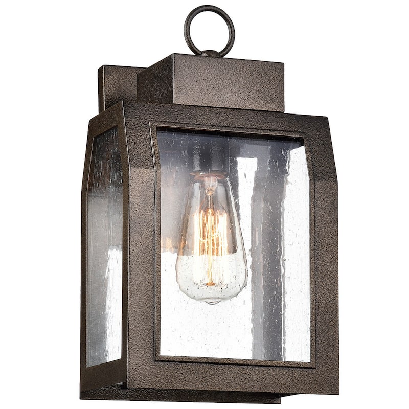 Milton 1-light Antique Gold Outdoor Wall Lantern