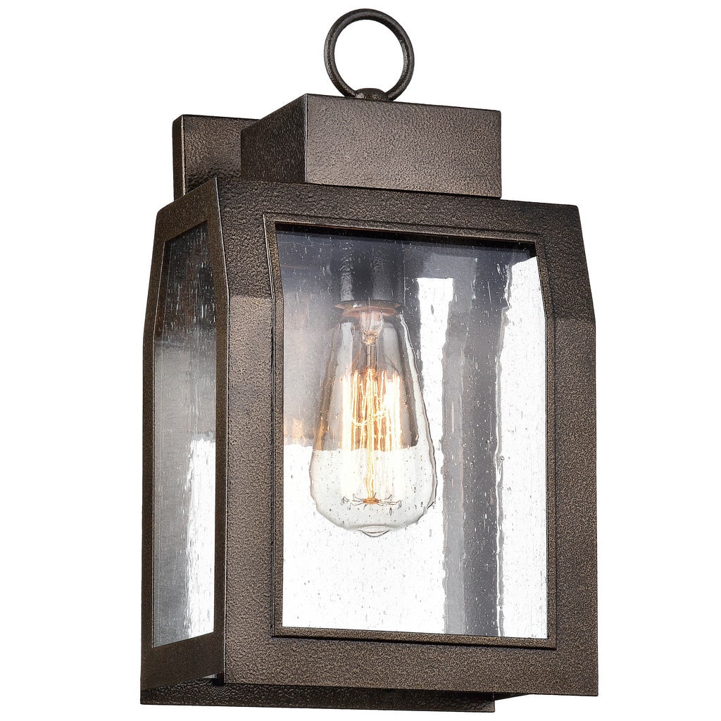 Milton 1-light Antique Gold Outdoor Wall Lantern