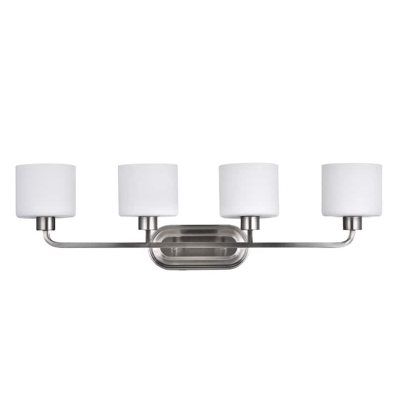 Leia Collection 4-light Brushed Nickel Bath/Vanity Fixture