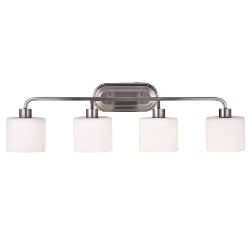 Leia Collection 4-light Brushed Nickel Bath/Vanity Fixture