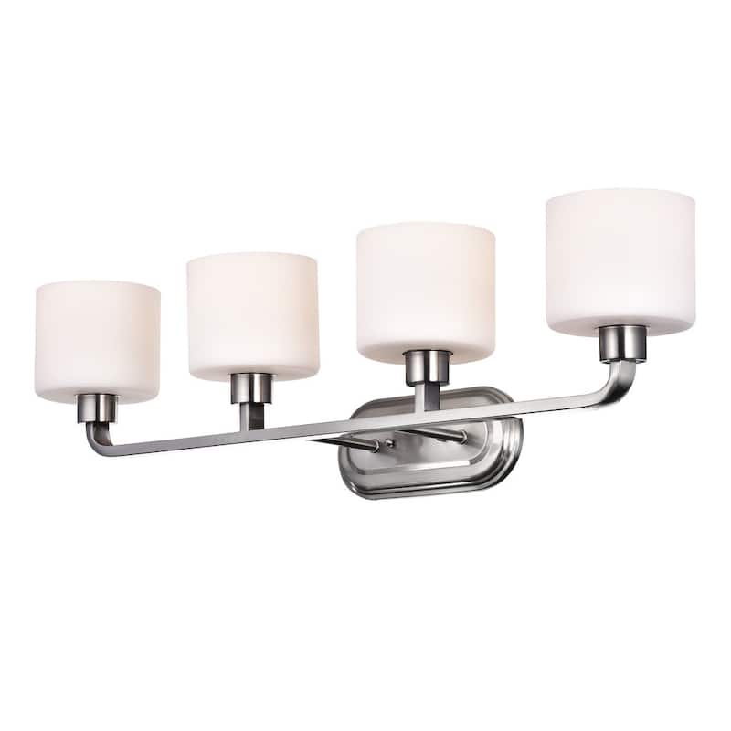 Leia Collection 4-light Brushed Nickel Bath/Vanity Fixture