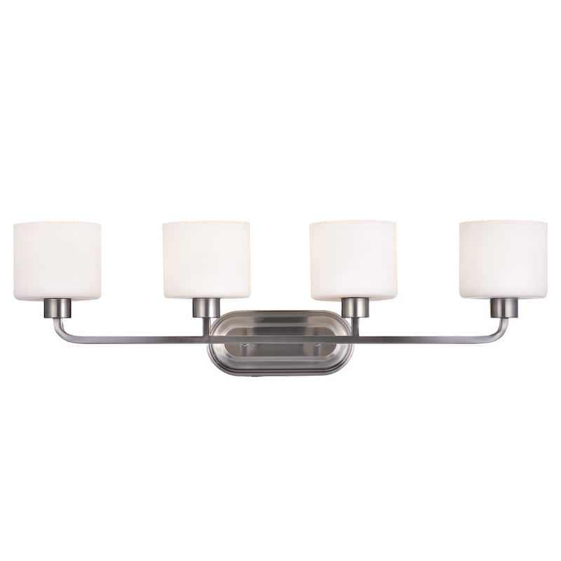 Leia Collection 4-light Brushed Nickel Bath/Vanity Fixture