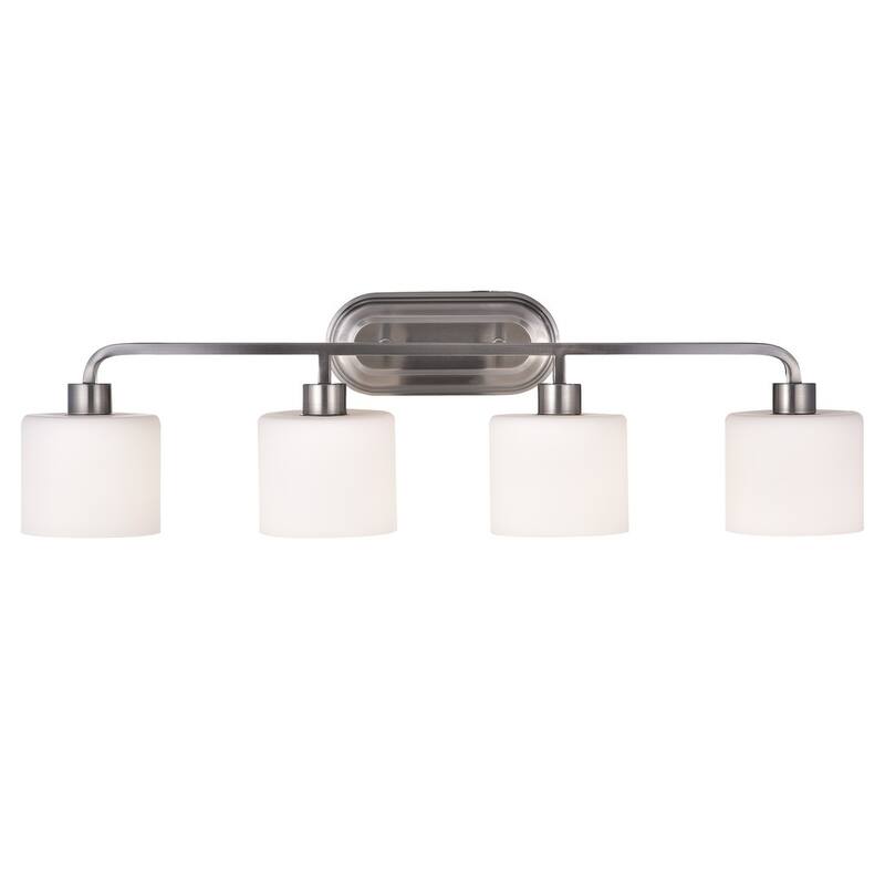 Leia Collection 4-light Brushed Nickel Bath/Vanity Fixture