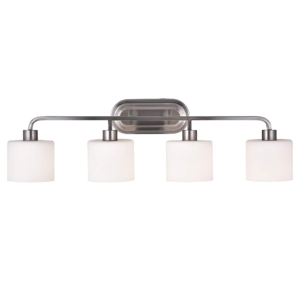 Leia Collection 4-light Brushed Nickel Bath/Vanity Fixture