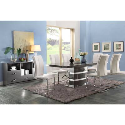 Modern Italian Design Dining Set with Storage Server
