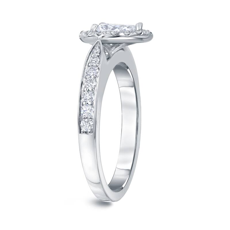 Auriya Pear Shaped Diamond Halo Engagement Ring 4/6ct TDW 14K Gold
