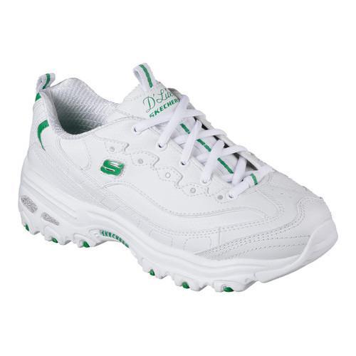 skechers d'lites womens green