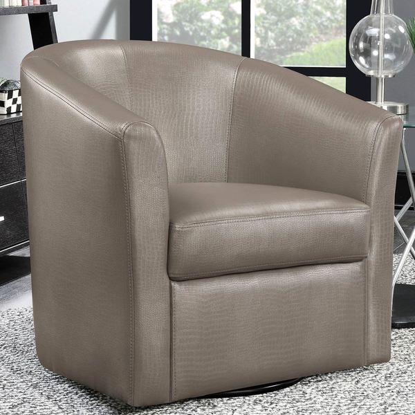 Shop Contemporary Living Room Swivel Barrel Style Accent Chair - Free