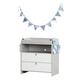 preview thumbnail 3 of 8, South Shore Cookie Changing Table Runner and Pennant Banner White/Blue/Grey