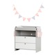 preview thumbnail 4 of 8, South Shore Cookie Changing Table Runner and Pennant Banner White/Grey/Pink