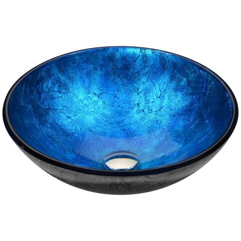 ANZZI Arc Series Vessel Sink in Frosted Blue