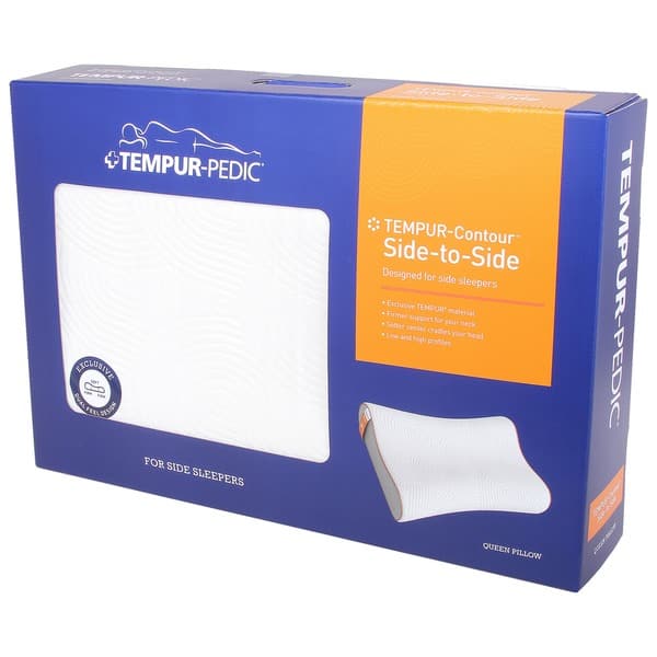 Shop Tempur Contour Side To Side Memory Foam Pillow White Free