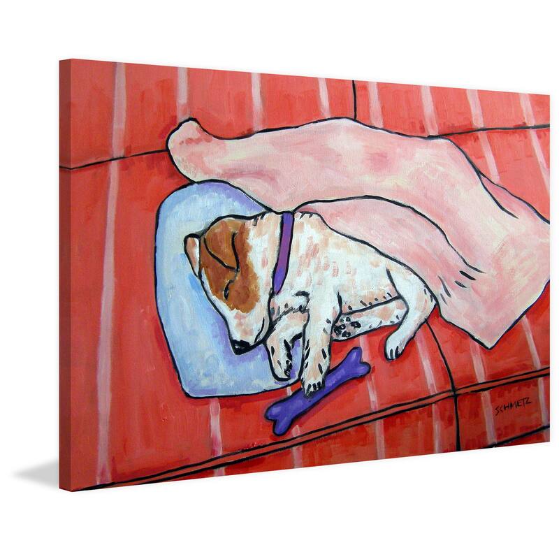 'JRT Sleep' Painting Print on Wrapped Canvas - Multi-Color