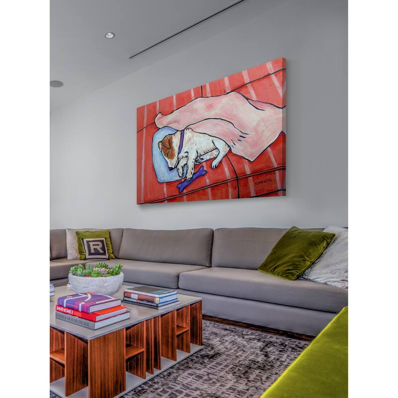 'JRT Sleep' Painting Print on Wrapped Canvas - Multi-Color