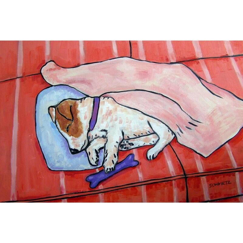 'JRT Sleep' Painting Print on Wrapped Canvas - Multi-Color