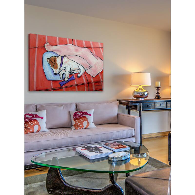 'JRT Sleep' Painting Print on Wrapped Canvas - Multi-Color