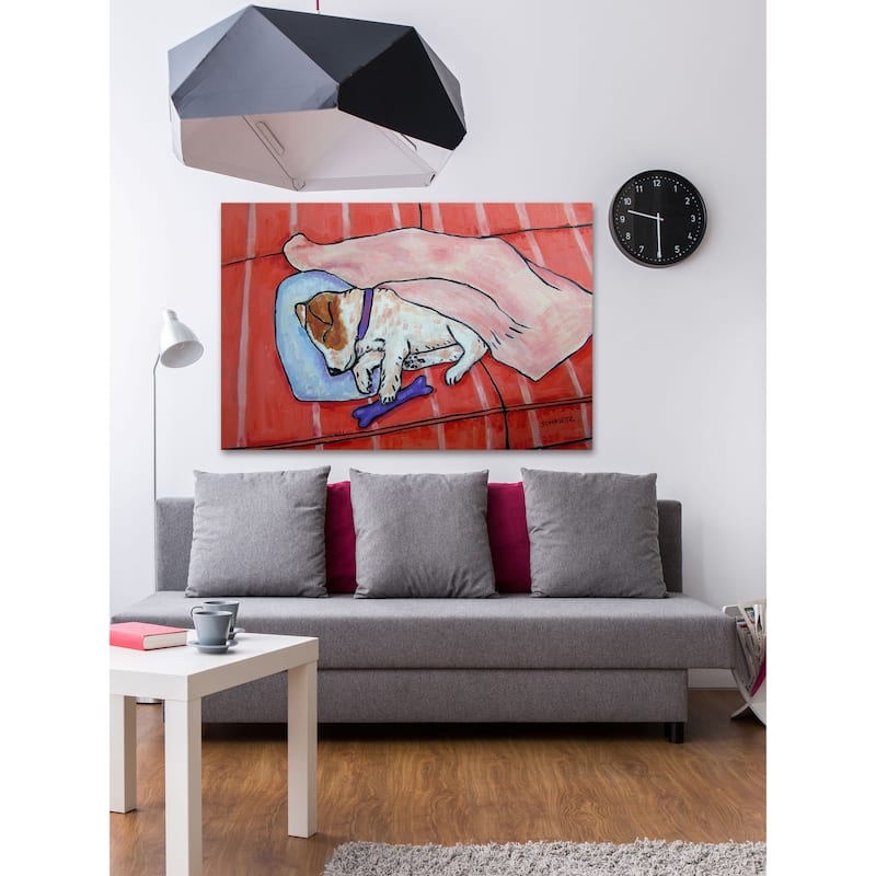 'JRT Sleep' Painting Print on Wrapped Canvas - Multi-Color