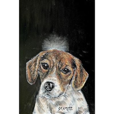 'Beagle Angel' Painting Print on Wrapped Canvas - Multi-Color