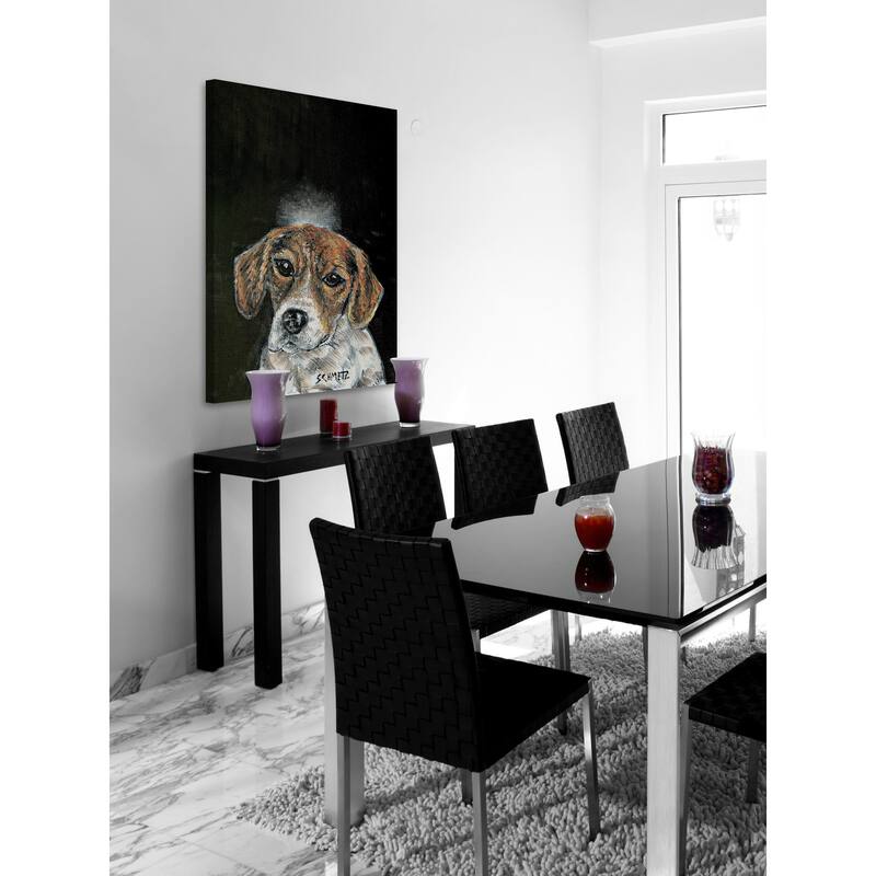 'Beagle Angel' Painting Print on Wrapped Canvas - Multi-Color