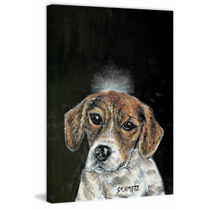 'Beagle Angel' Painting Print on Wrapped Canvas - Multi-Color