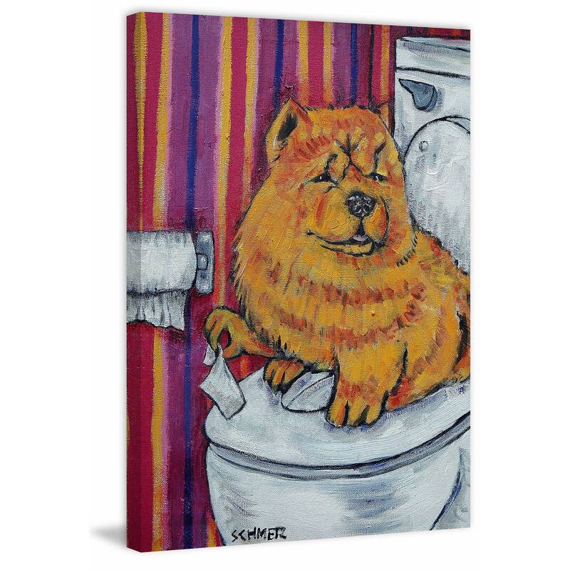 'Chow' Painting Print on Wrapped Canvas - Multi-Color