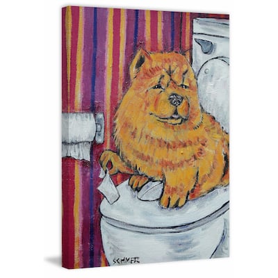 'Chow' Painting Print on Wrapped Canvas - Multi-Color
