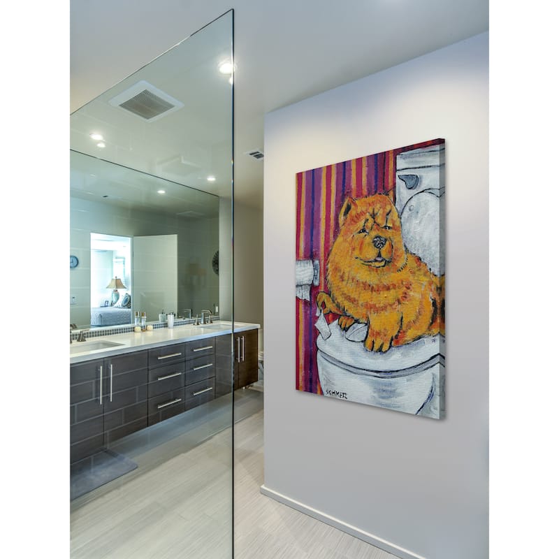 'Chow' Painting Print on Wrapped Canvas - Multi-Color