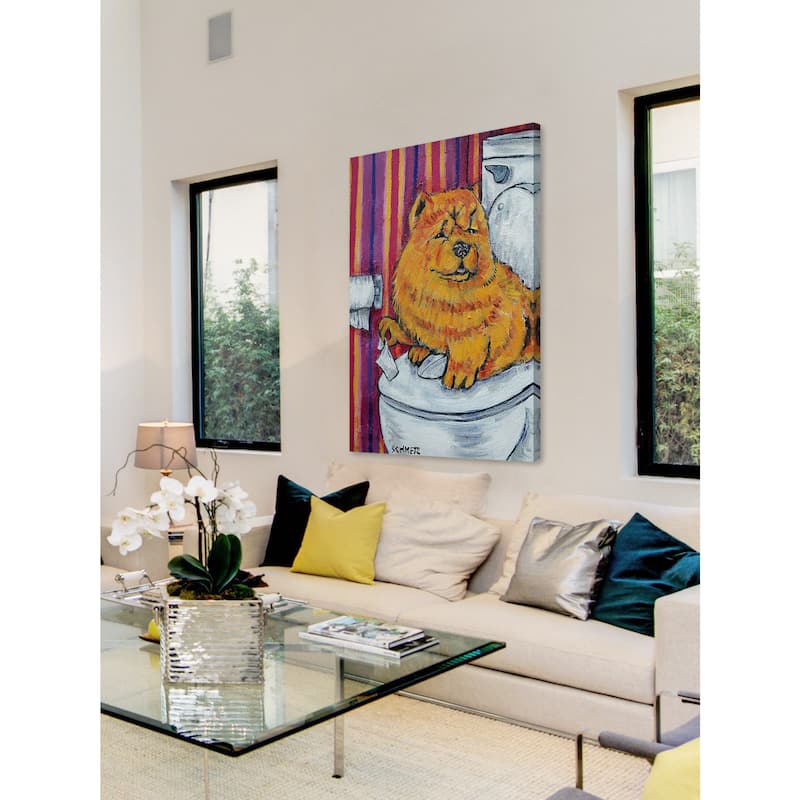 'Chow' Painting Print on Wrapped Canvas - Multi-Color