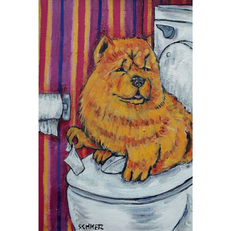 'Chow' Painting Print on Wrapped Canvas - Multi-Color