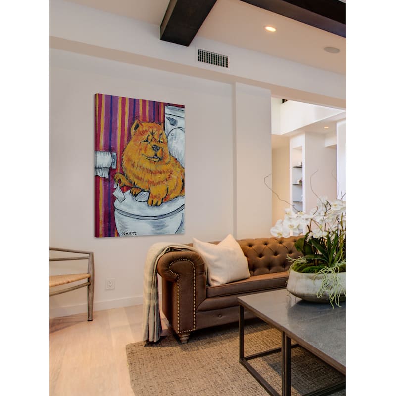 'Chow' Painting Print on Wrapped Canvas - Multi-Color
