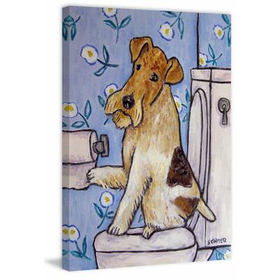 'Fox Wire Terrier' Painting Print on Wrapped Canvas - Multi-Color