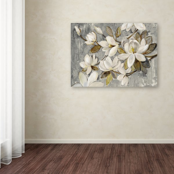 Silver Orchid Clemente 'Magnolia Simplicity Neutral Gray' Canvas Art ...