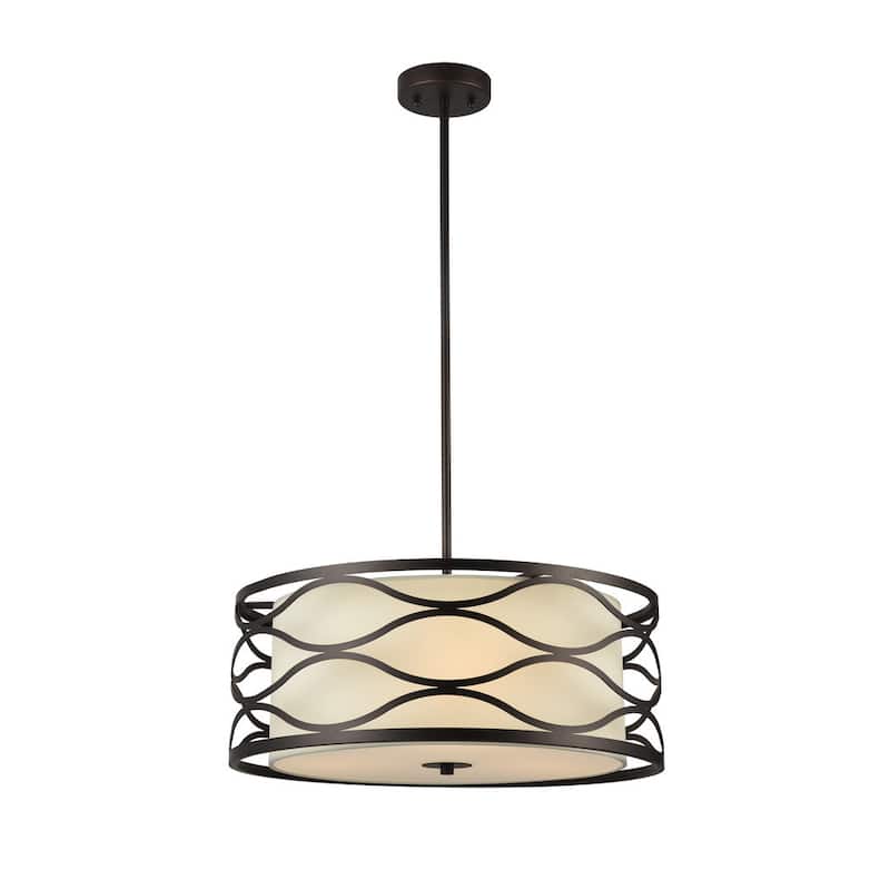 Chloe Gwen Collection 3-light Oil Rubbed Bronze Pendant