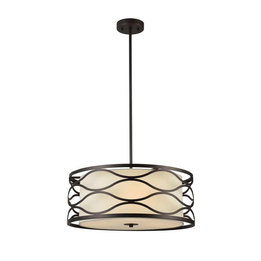 Chloe Gwen Collection 3-light Oil Rubbed Bronze Pendant