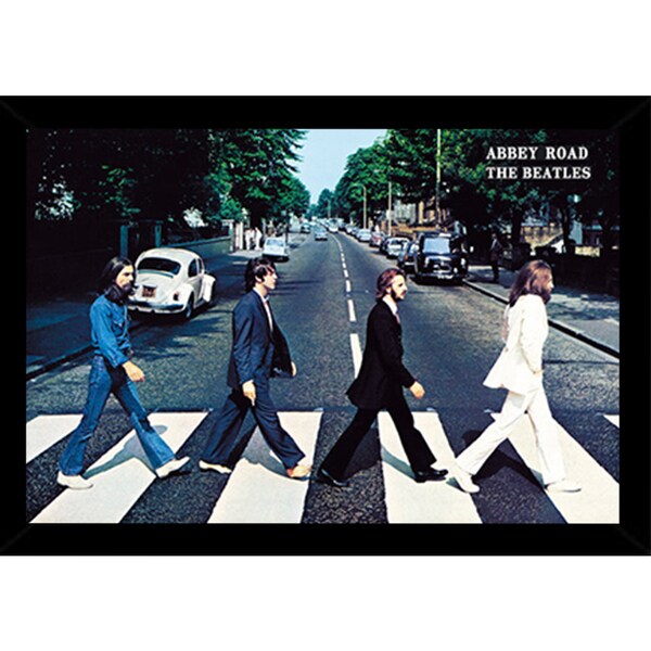 Shop The Beatles Abbey Road Poster In A Black Wood Frame 36x24