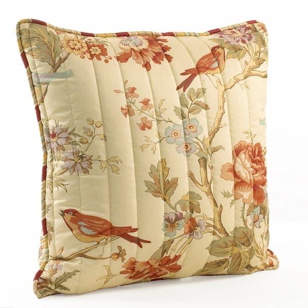 Waverly Charleston Chirp Quilted 20" throw pillow