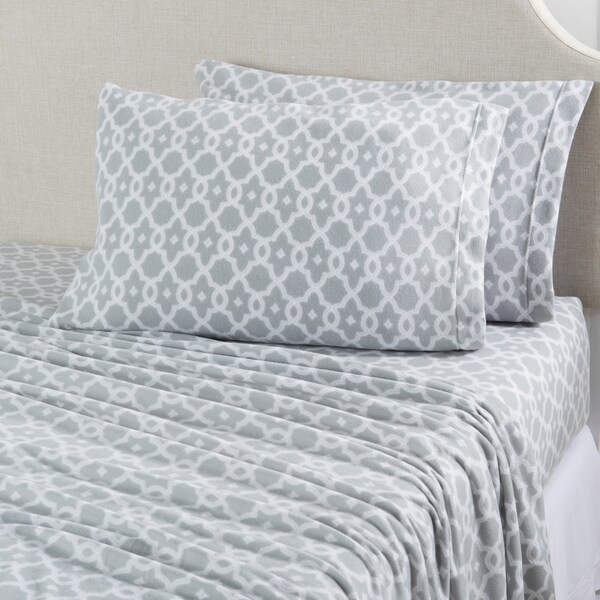 Home Fashion Designs Dara Collection Extra-plush Arbour Printed Polar Fleece Sheet Set