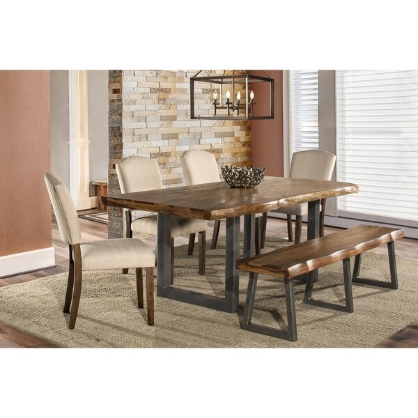 Hillsdale Furniture Emerson Brown Wood 6-piece Dining Set