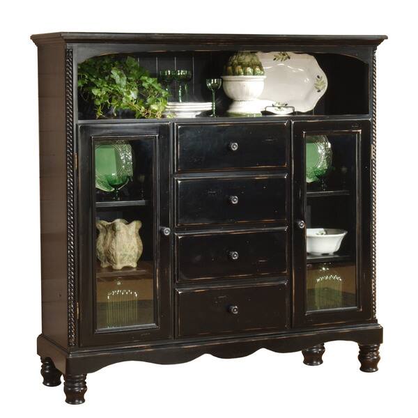 slide 2 of 3, Hillsdale Furniture Wilshire Four Drawer Baker's Cabinet in Rubbed Black Finish