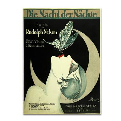Vintage Apple Collection 'Art Deco Music Sheet' Canvas Art