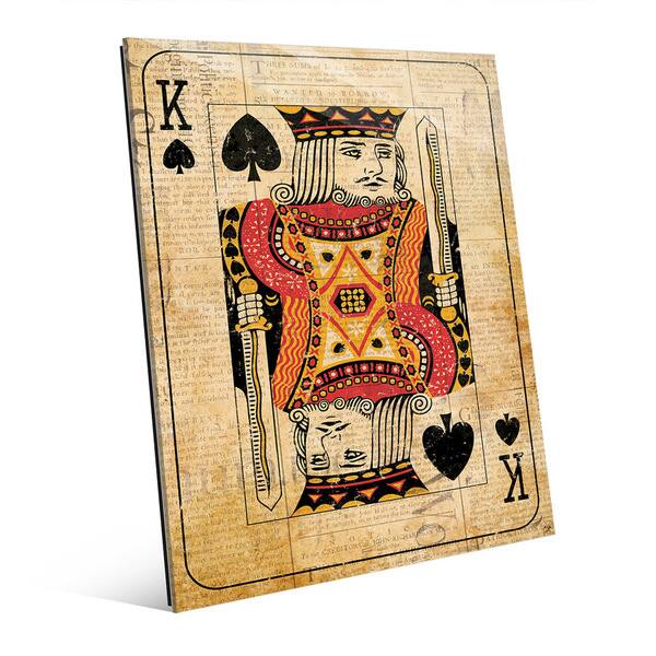 Vintage King Playing Card Wall Art On Acrylic Overstock 16295275