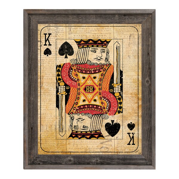 playing card framed wall art