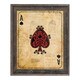 Vintage Ace Playing Card Framed Canvas Wall Art - Overstock - 16295349