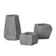 preview thumbnail 2 of 4, Havenside Home Belkofski Geo Grey Planters (Set of 3)